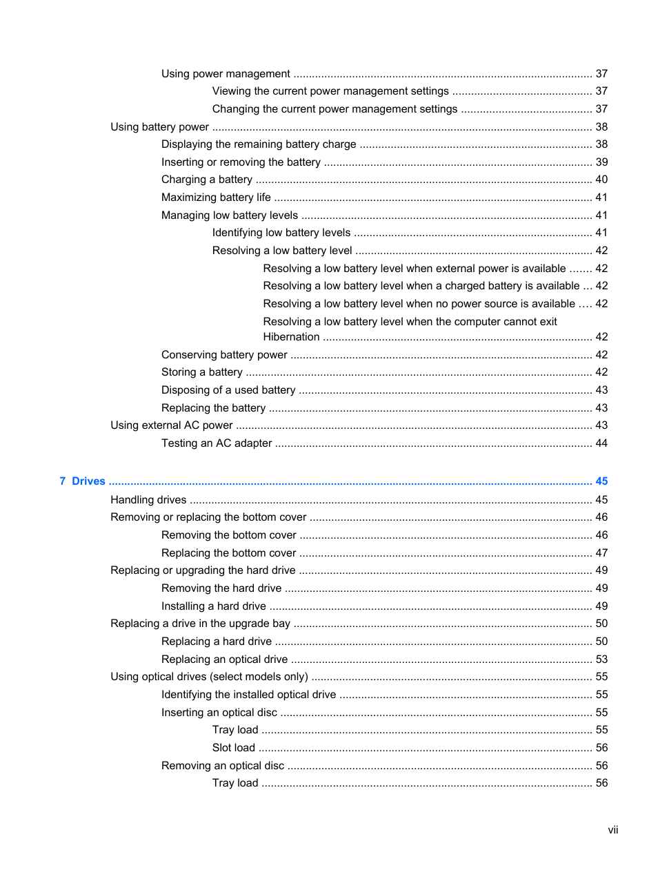 HP ProBook 6465b Notebook-PC User Manual | Page 7 / 114