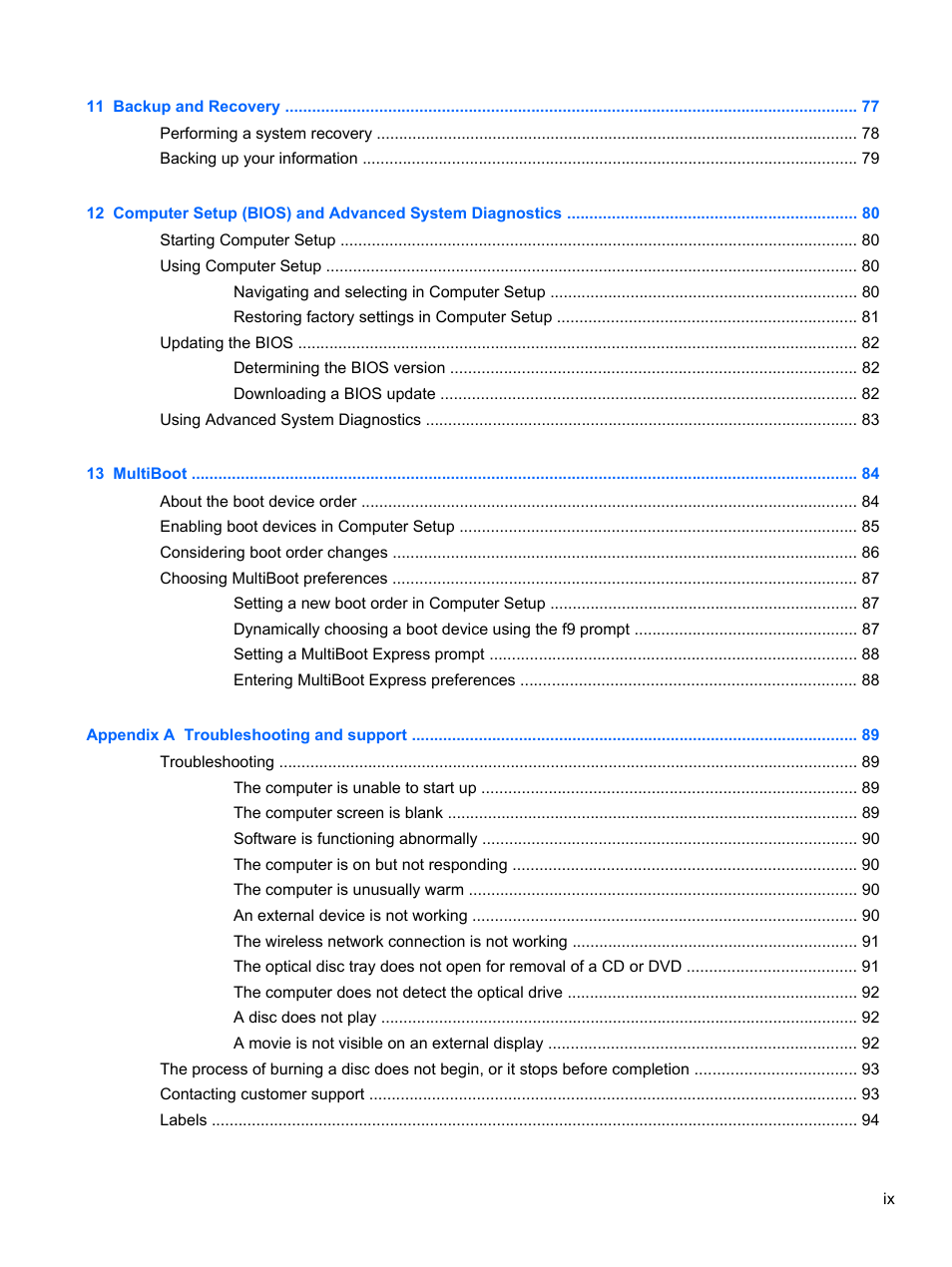 HP ProBook 6465b Notebook-PC User Manual | Page 9 / 114