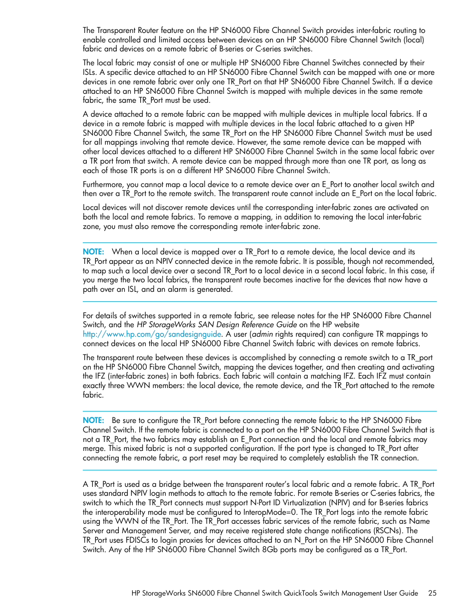 HP SN6000 Fibre Channel Switch User Manual | Page 25 / 112