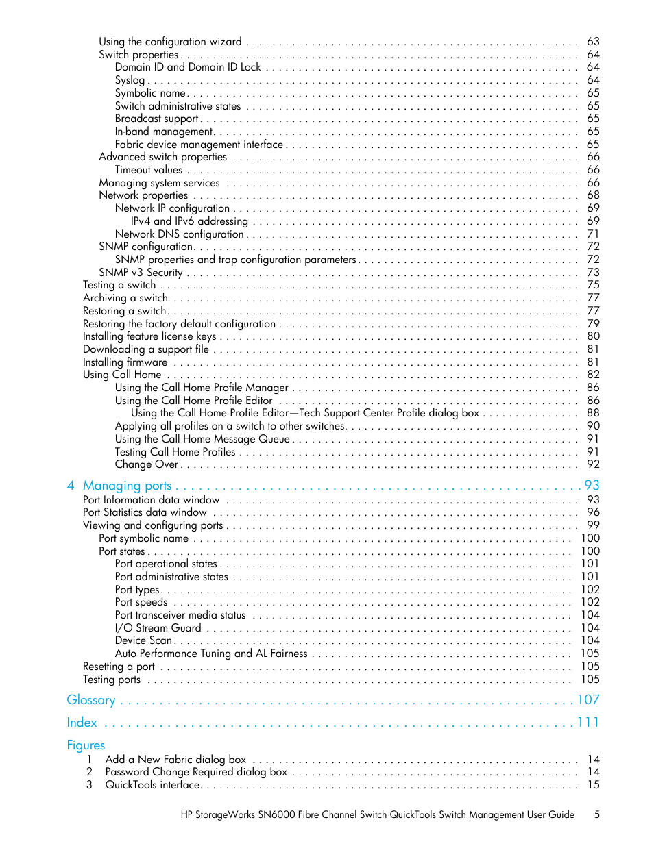 HP SN6000 Fibre Channel Switch User Manual | Page 5 / 112