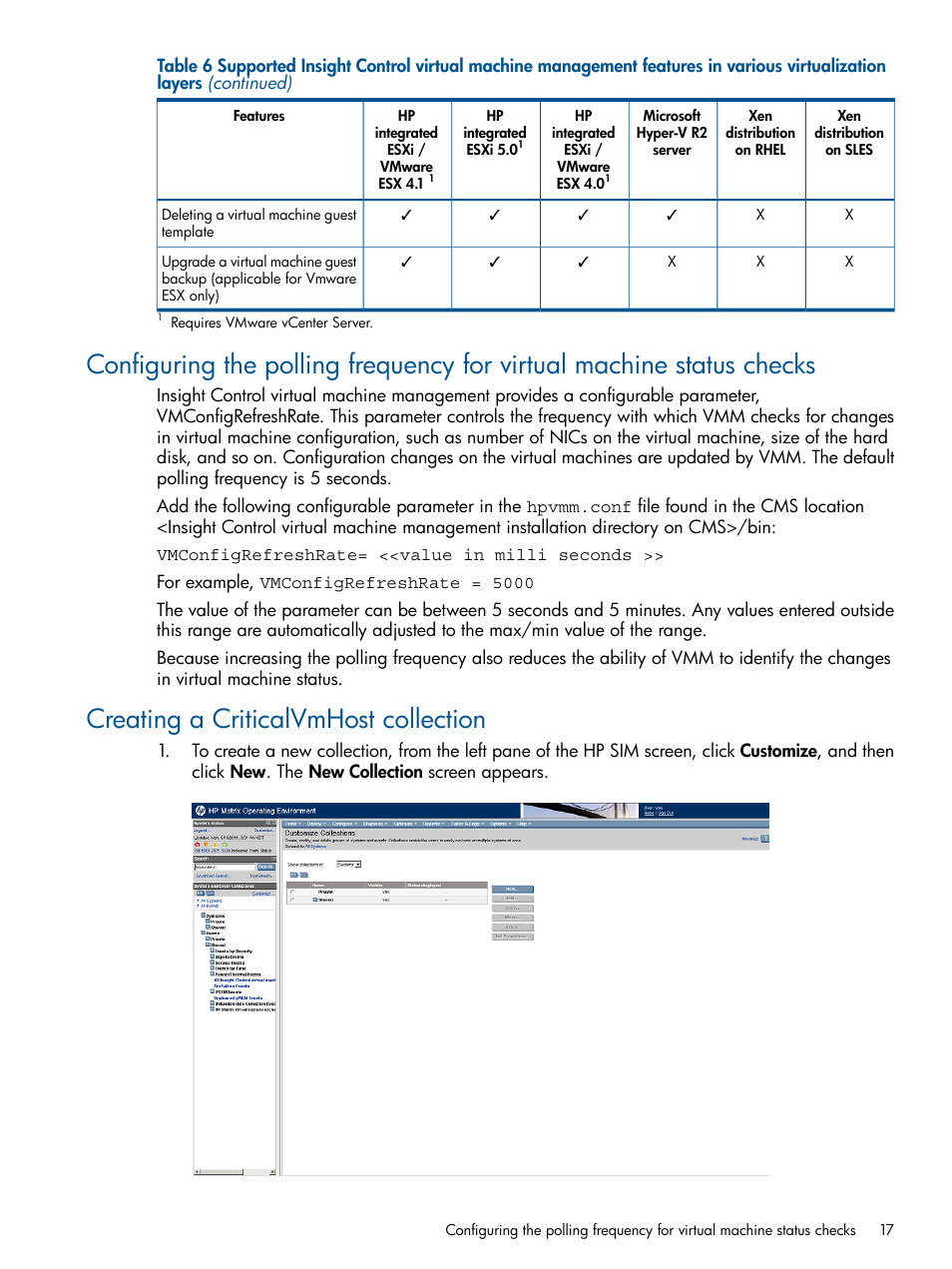 Creating a criticalvmhost collection | HP Insight Control User Manual | Page 17 / 54