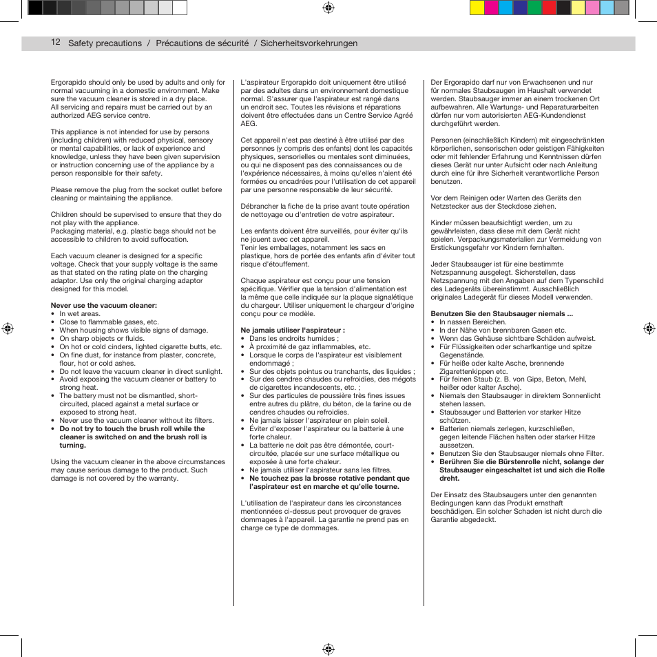 AEG AG943 User Manual | Page 14 / 30