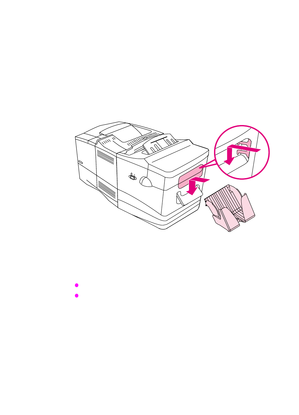 Installing the output bin, Adjusting the output bin | HP LaserJet Print to Mail Accessories User Manual | Page 16 / 50