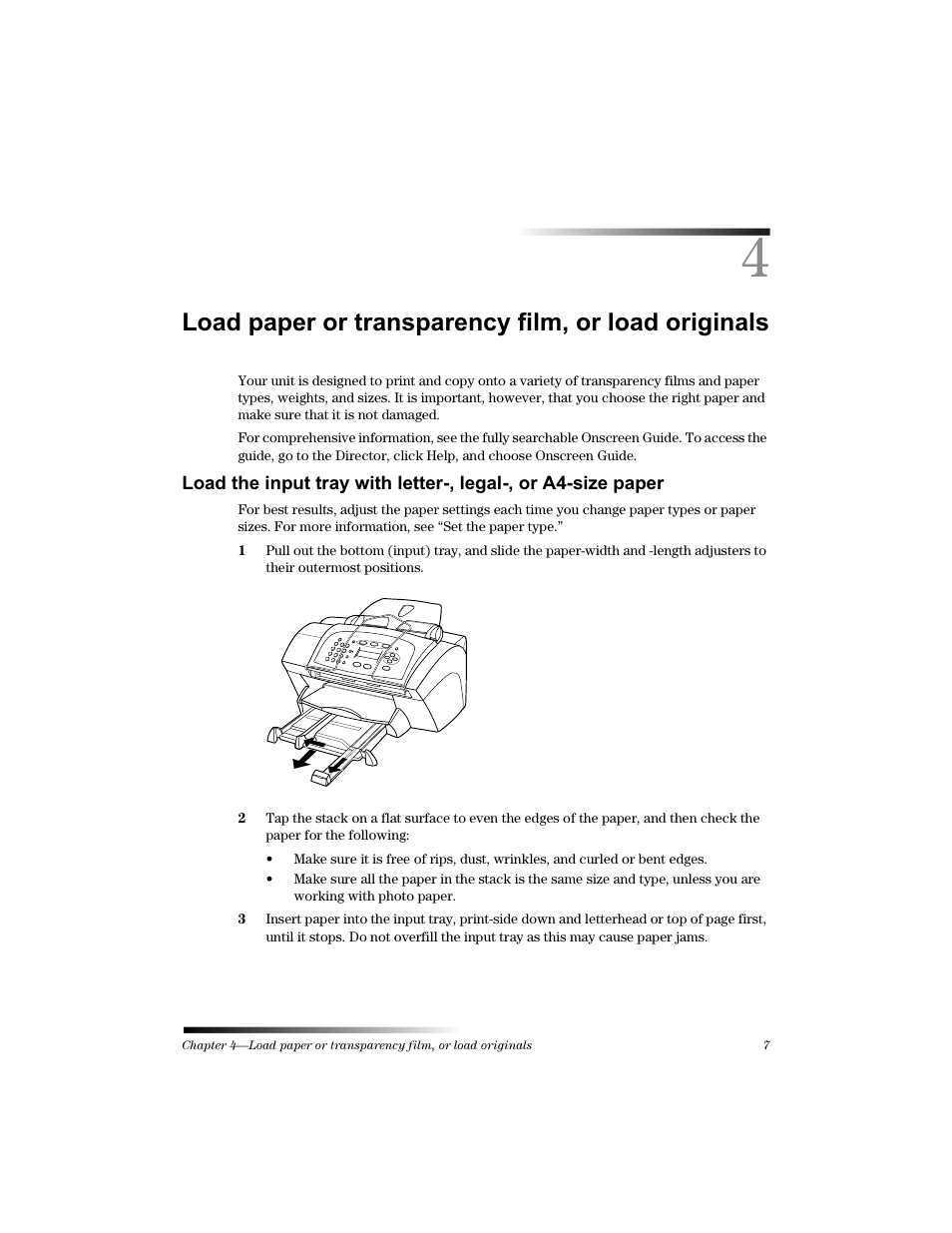 Rdg sdshu ru wudqvsduhqf\ ilop ru ordg ruljlqdov | HP Officejet v40 All-in-One Printer User Manual | Page 11 / 56