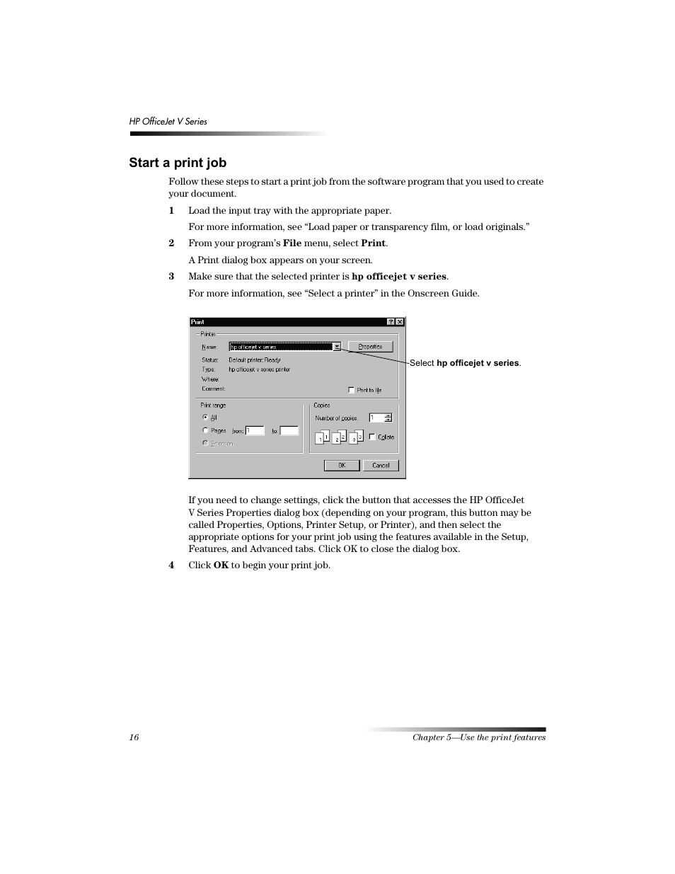 6wduw d sulqw mre | HP Officejet v40 All-in-One Printer User Manual | Page 20 / 56