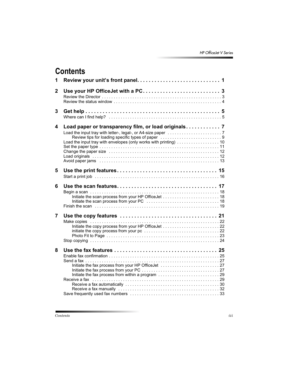 Rqwhqwv | HP Officejet v40 All-in-One Printer User Manual | Page 3 / 56
