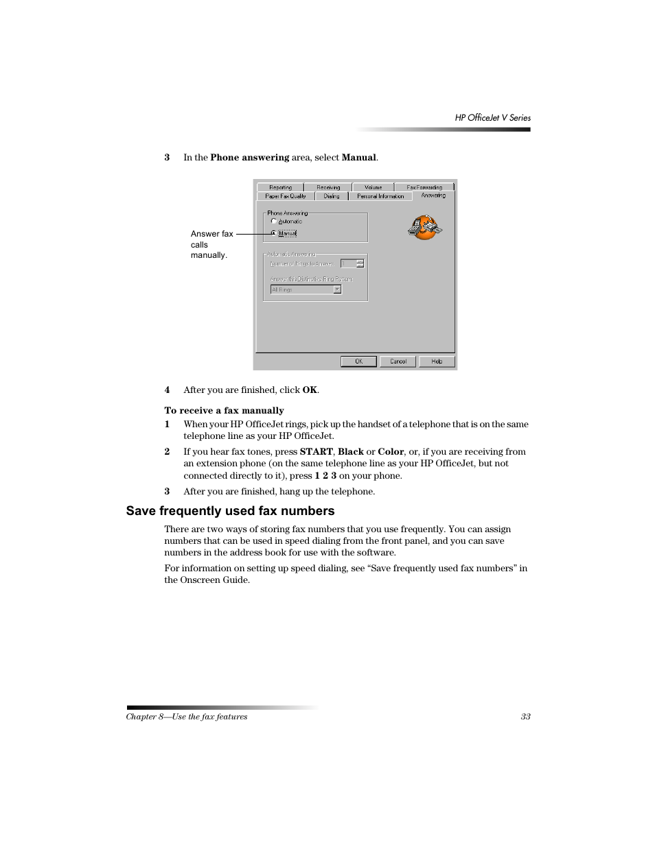 6dyh iuhtxhqwo\ xvhg id[ qxpehuv | HP Officejet v40 All-in-One Printer User Manual | Page 37 / 56