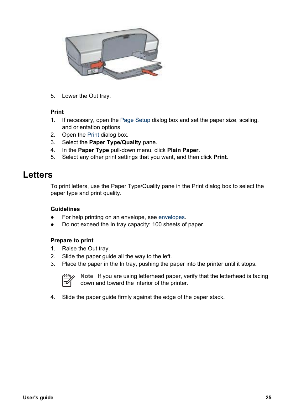 Letters | HP Deskjet 5440 Photo Printer User Manual | Page 27 / 80