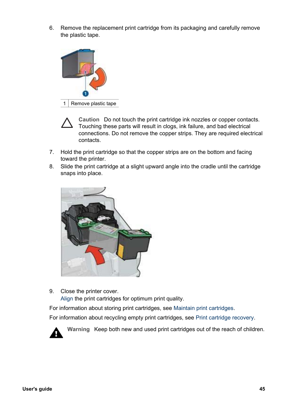 HP Deskjet 5440 Photo Printer User Manual | Page 47 / 80
