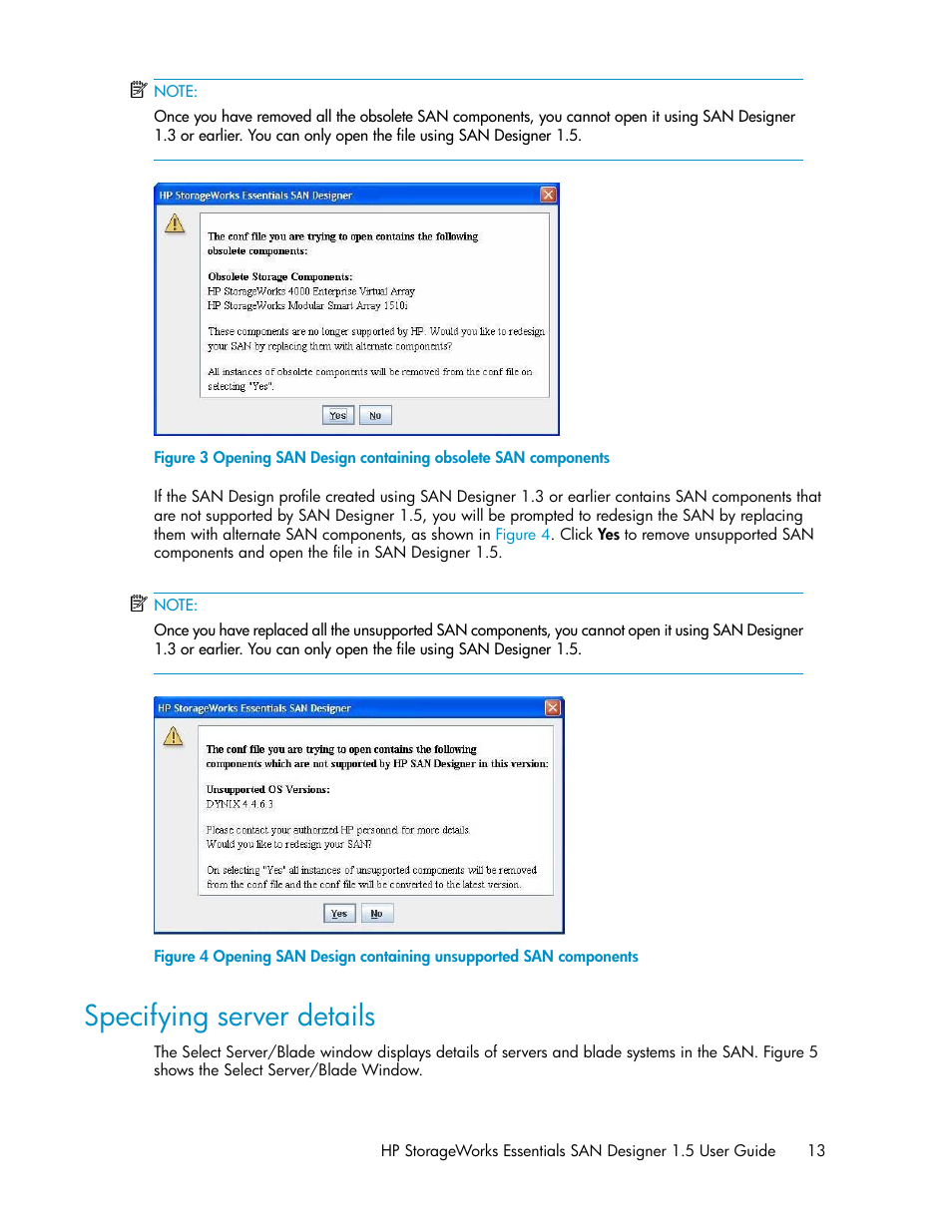 Specifying server details, Figure 3 | HP SAN User Manual | Page 13 / 38