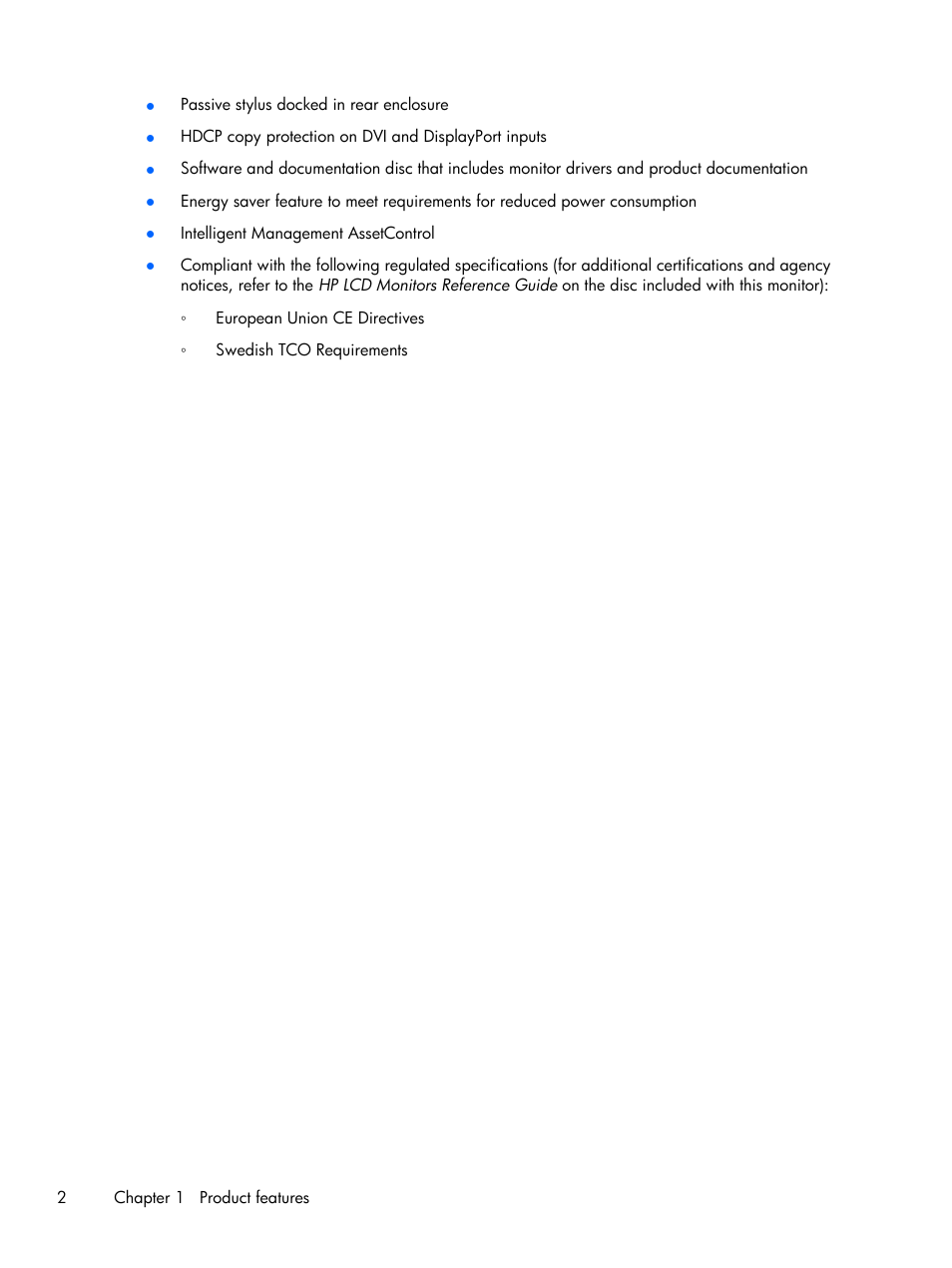 HP Compaq L2206tm 21.5-inch LED Backlit Touch Monitor User Manual | Page 8 / 33