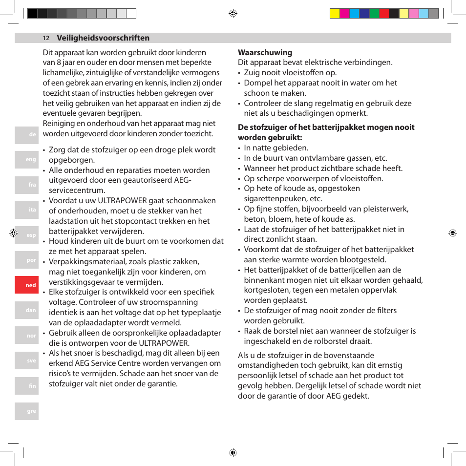 AEG AG5012 User Manual | Page 12 / 56