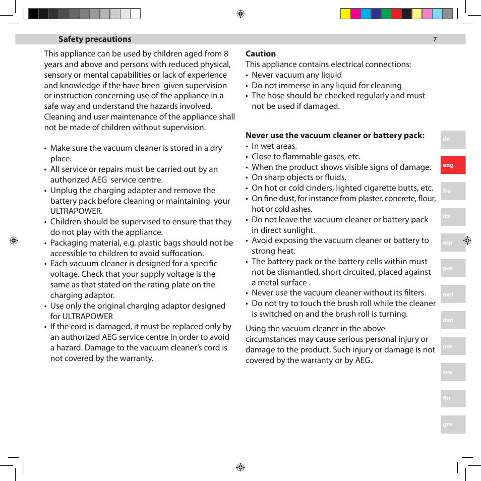 AEG AG5012 User Manual | Page 7 / 56