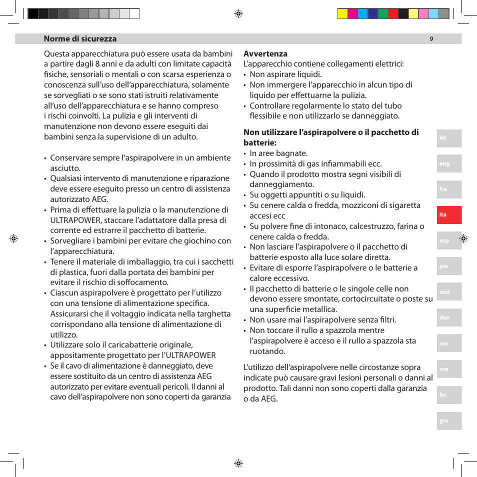 AEG AG5012 User Manual | Page 9 / 56