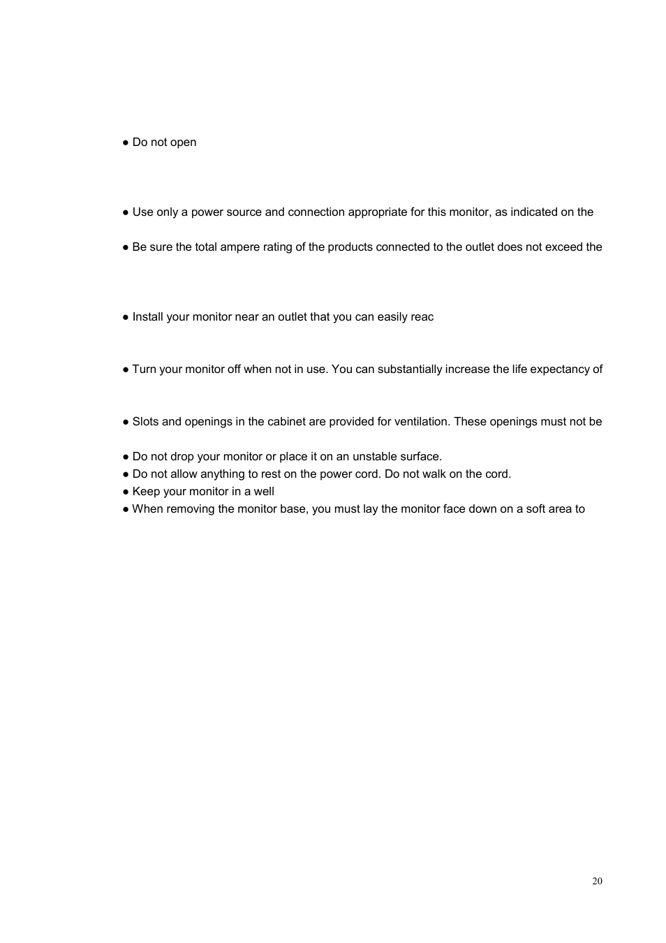 Maintenance guidelines | HP V241 23.6-inch LED Backlit Monitor User Manual | Page 21 / 27