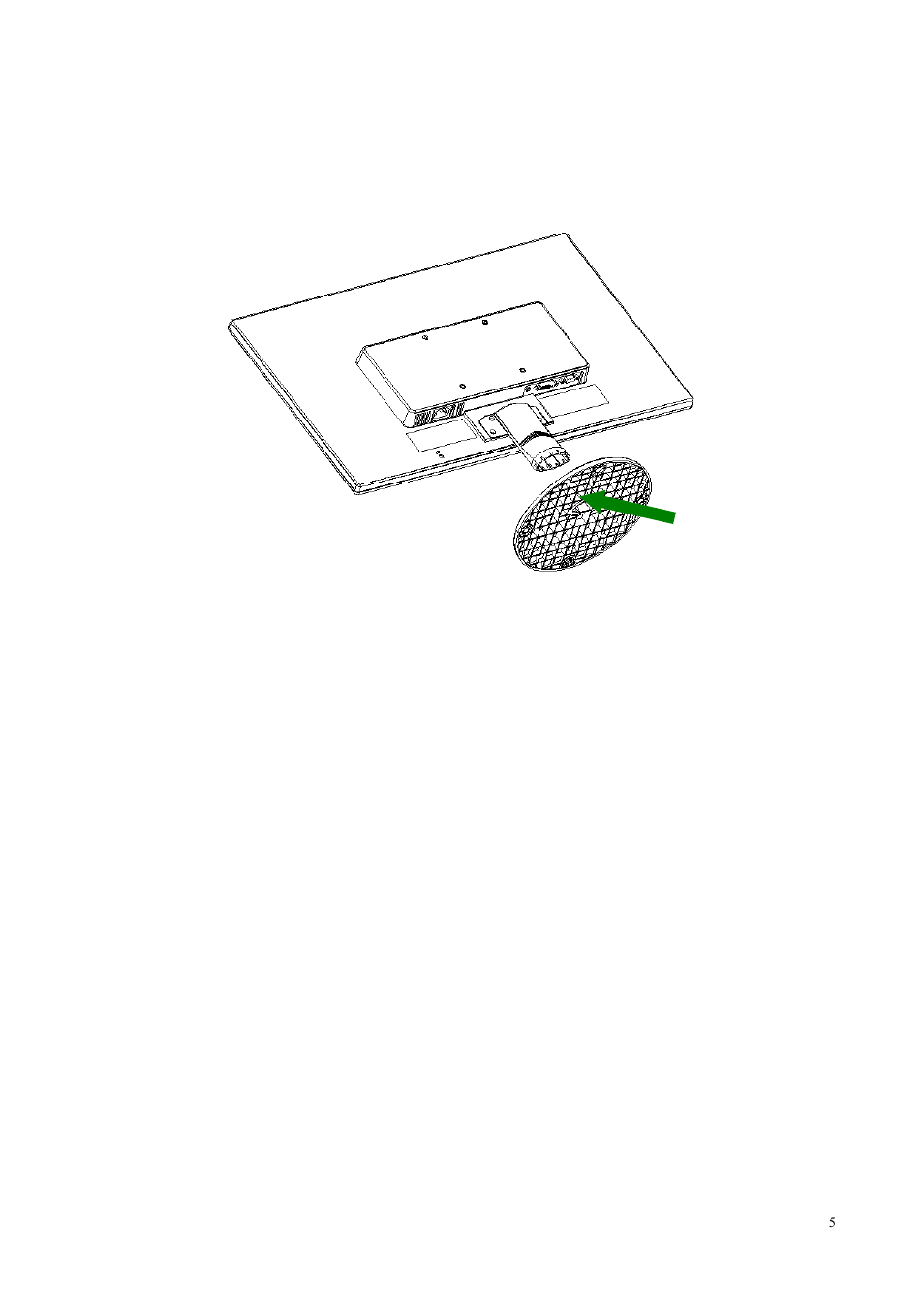 3 disconnect the pedestal for shipping | HP V241 23.6-inch LED Backlit Monitor User Manual | Page 6 / 27