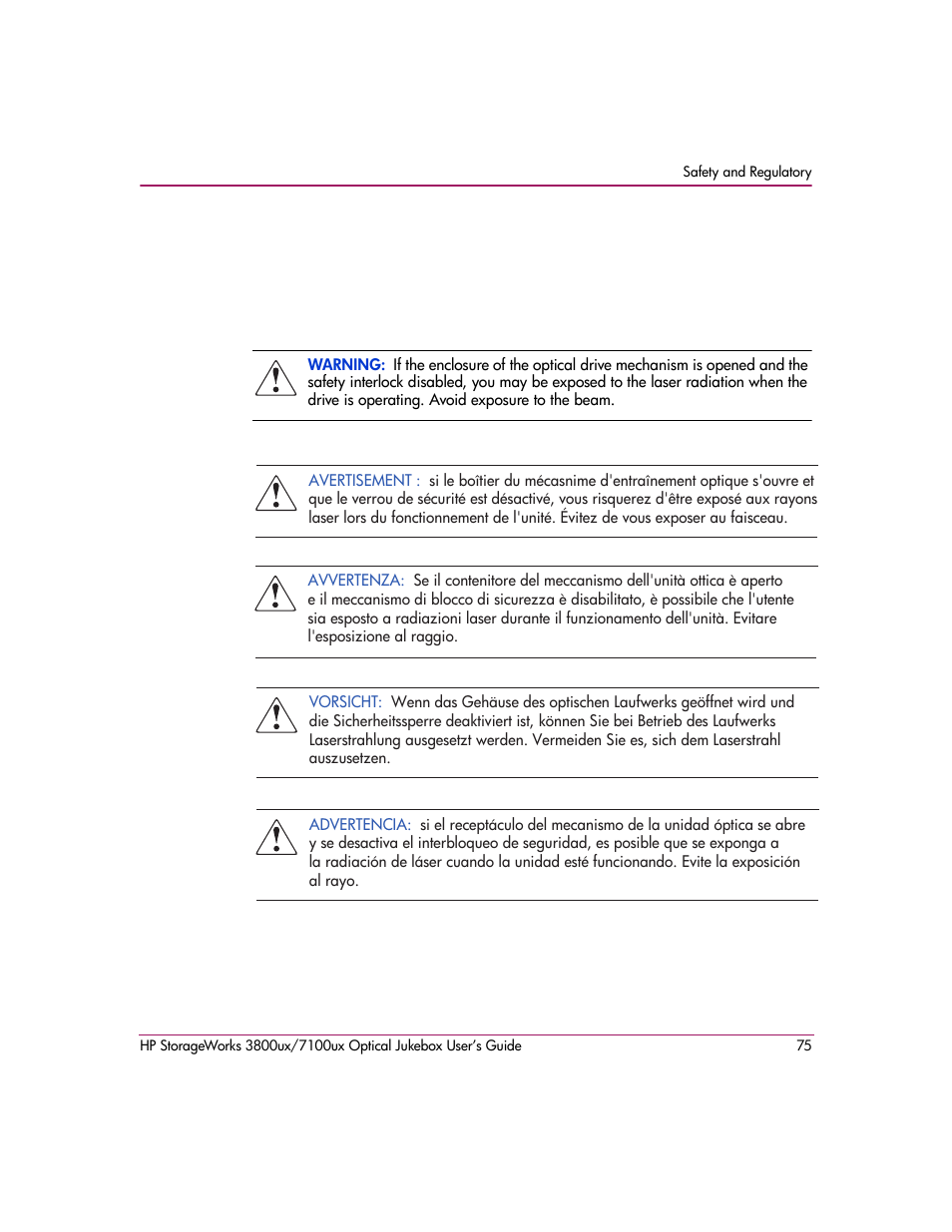 HP StorageWorks Ultra Density Optical Storage User Manual | Page 75 / 82