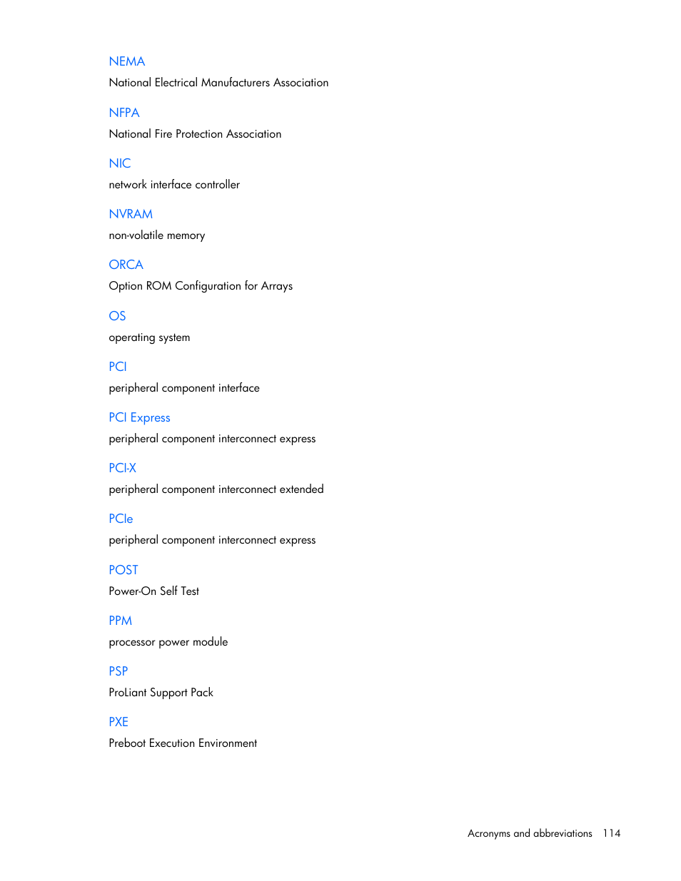 HP ProLiant DL360 G5 Server User Manual | Page 114 / 118