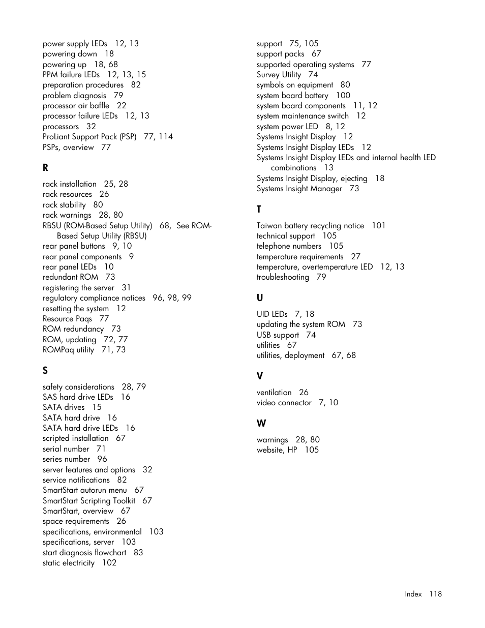 HP ProLiant DL360 G5 Server User Manual | Page 118 / 118