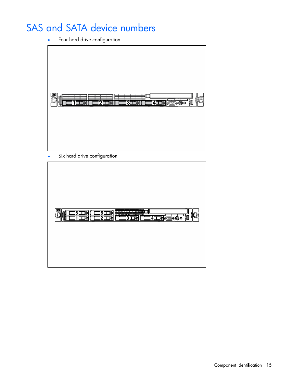 Sas and sata device numbers | HP ProLiant DL360 G5 Server User Manual | Page 15 / 118