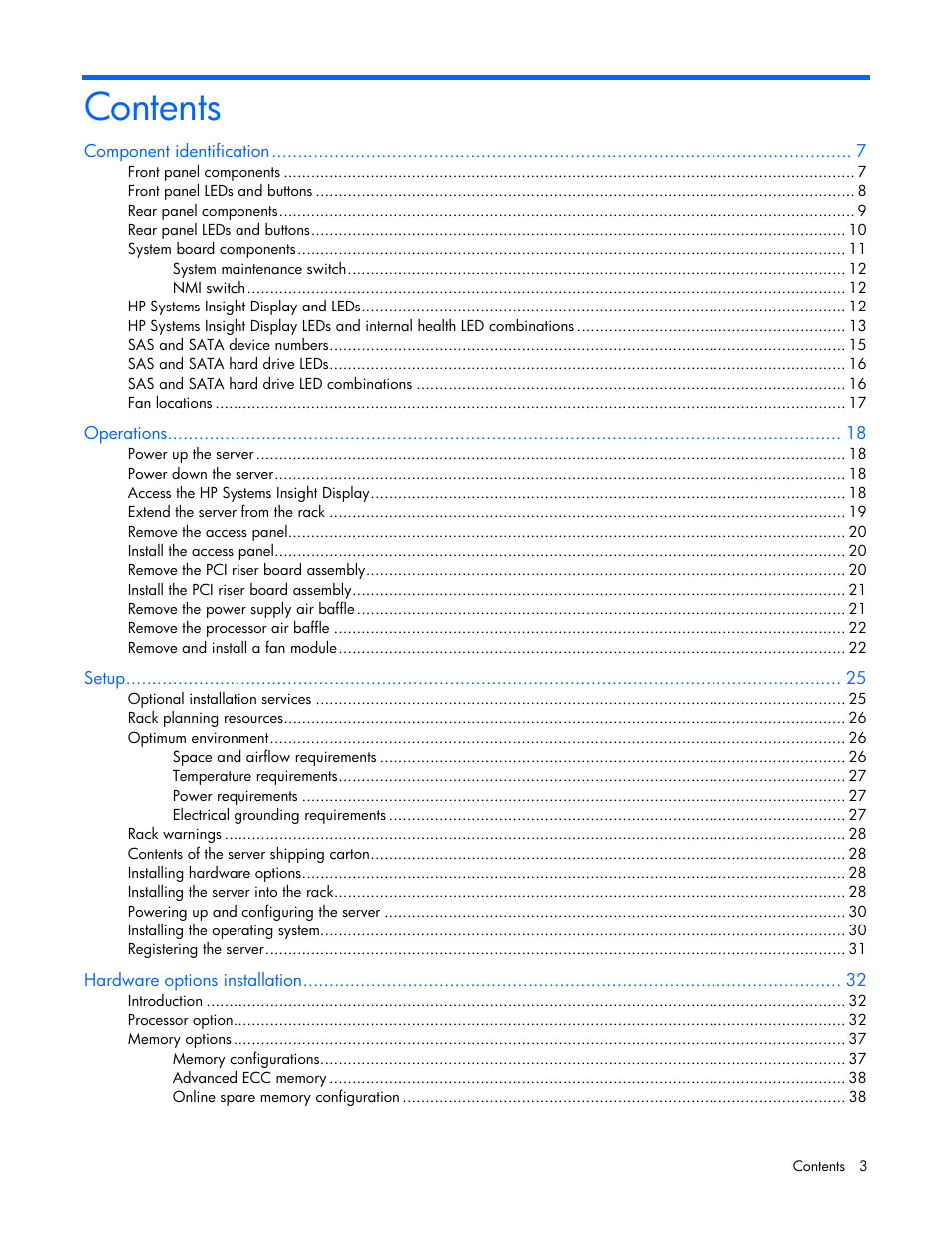 HP ProLiant DL360 G5 Server User Manual | Page 3 / 118