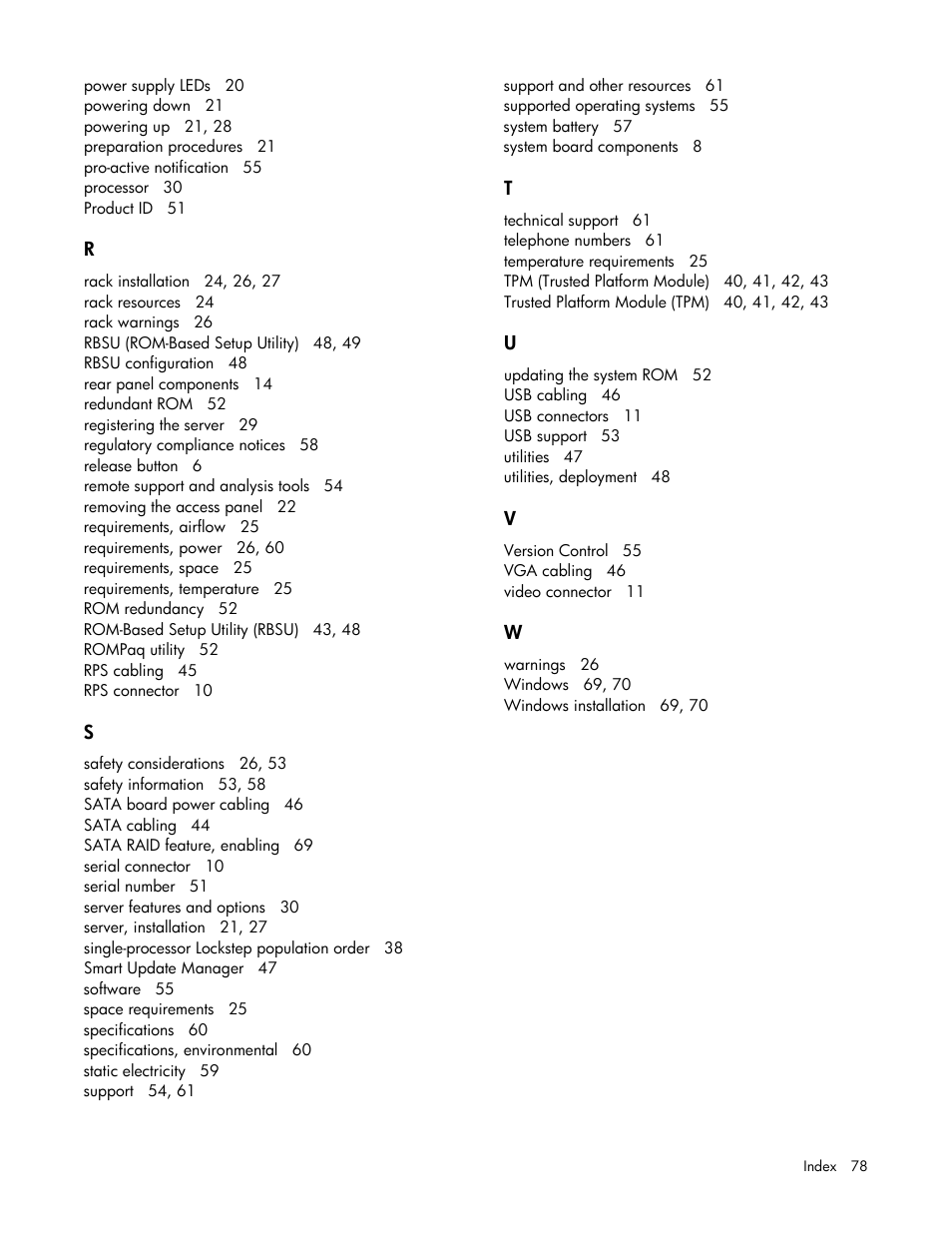 HP ProLiant SL4545 G7 Server User Manual | Page 78 / 78