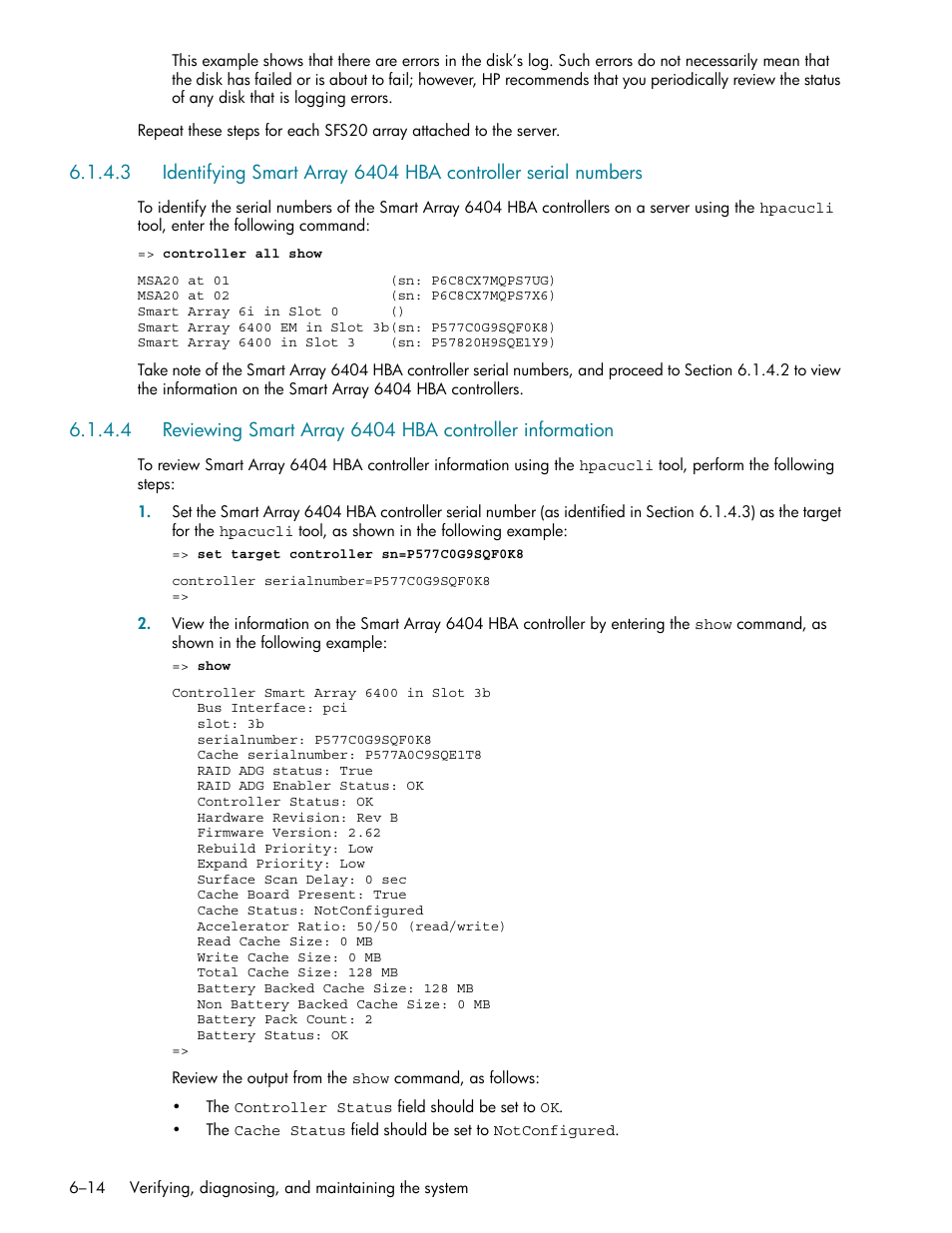 Section 6.1.4.4 | HP StorageWorks Scalable File Share User Manual | Page 144 / 362