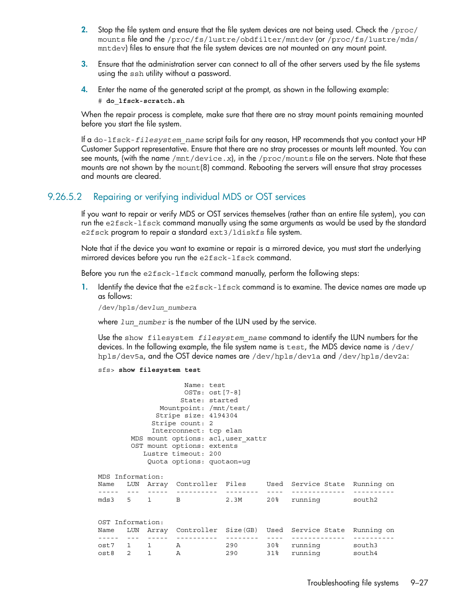 HP StorageWorks Scalable File Share User Manual | Page 251 / 362