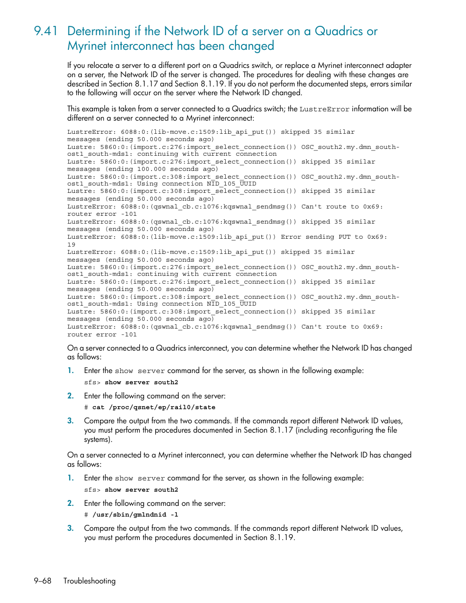 Section 9.41) | HP StorageWorks Scalable File Share User Manual | Page 292 / 362