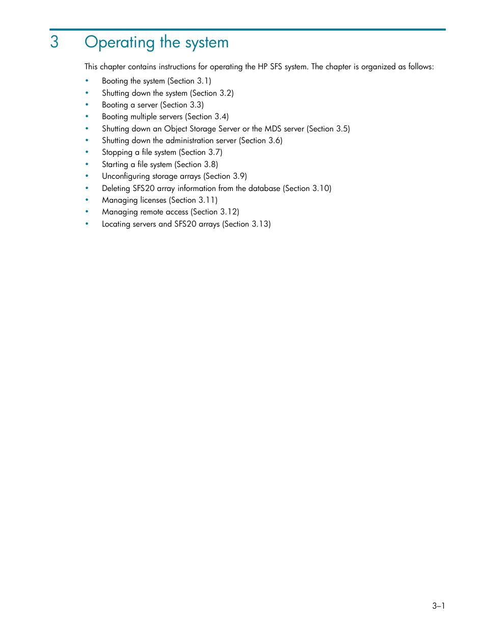 Operating the system, 3 operating the system, Chapter 3 | 3operating the system | HP StorageWorks Scalable File Share User Manual | Page 33 / 362