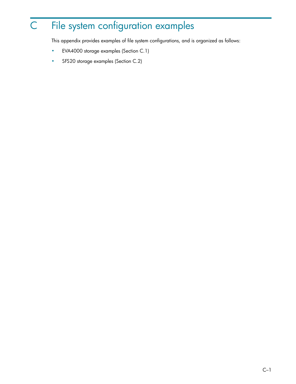 C: file system configuration examples, C file system configuration examples, Appendix c pr | Cfile system configuration examples | HP StorageWorks Scalable File Share User Manual | Page 343 / 362