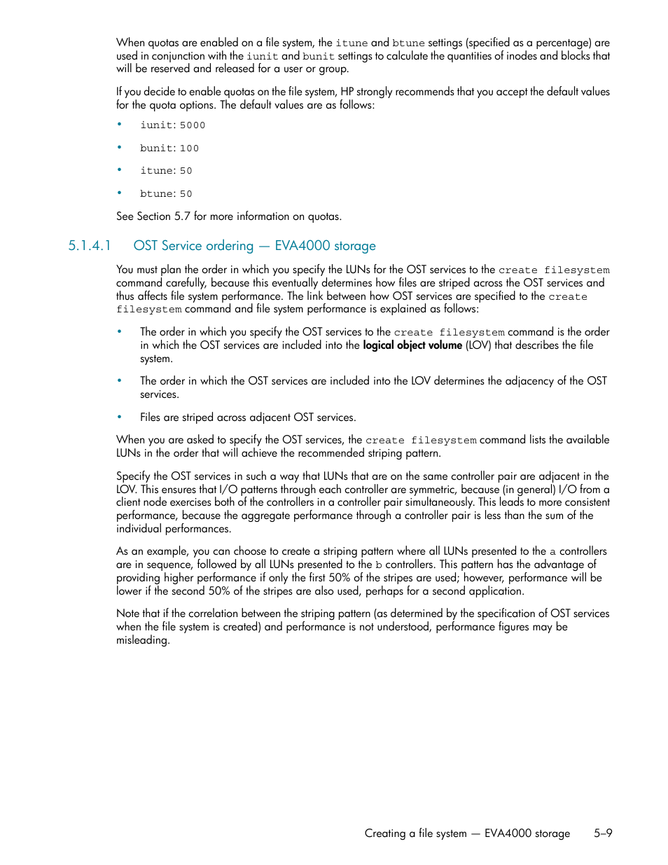 1 ost service ordering - eva4000 storage, Ost service ordering — eva4000 storage -9 | HP StorageWorks Scalable File Share User Manual | Page 93 / 362