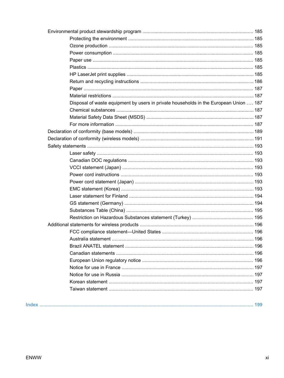 HP LaserJet Pro 100 color MFP M175nw User Manual | Page 13 / 220