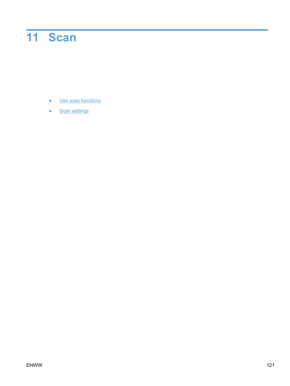 Scan, 11 scan | HP LaserJet Pro 100 color MFP M175nw User Manual | Page 135 / 220