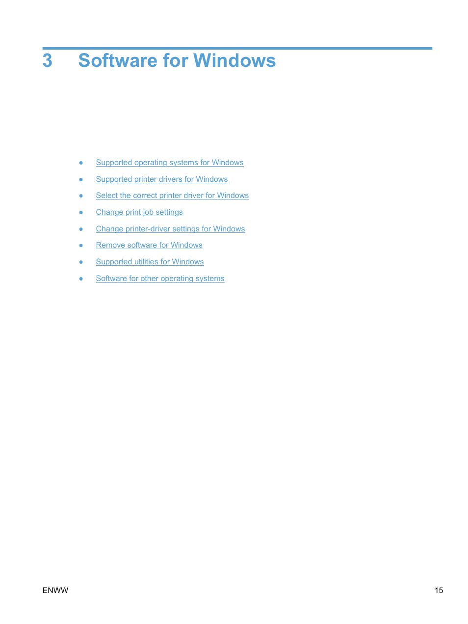 Software for windows, 3 software for windows, 3software for windows | HP LaserJet Pro 100 color MFP M175nw User Manual | Page 29 / 220