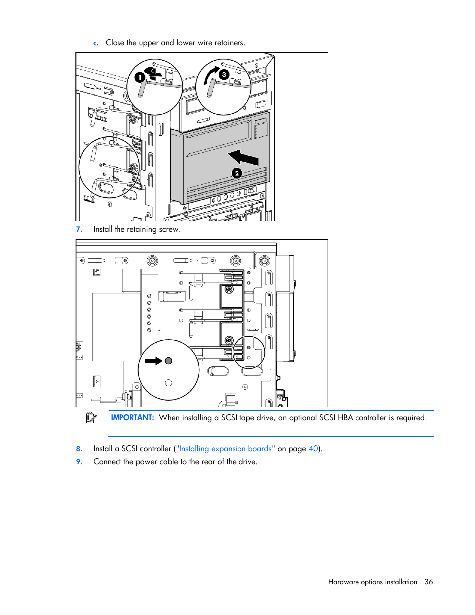 HP ProLiant ML310 G5 Server User Manual | Page 36 / 99