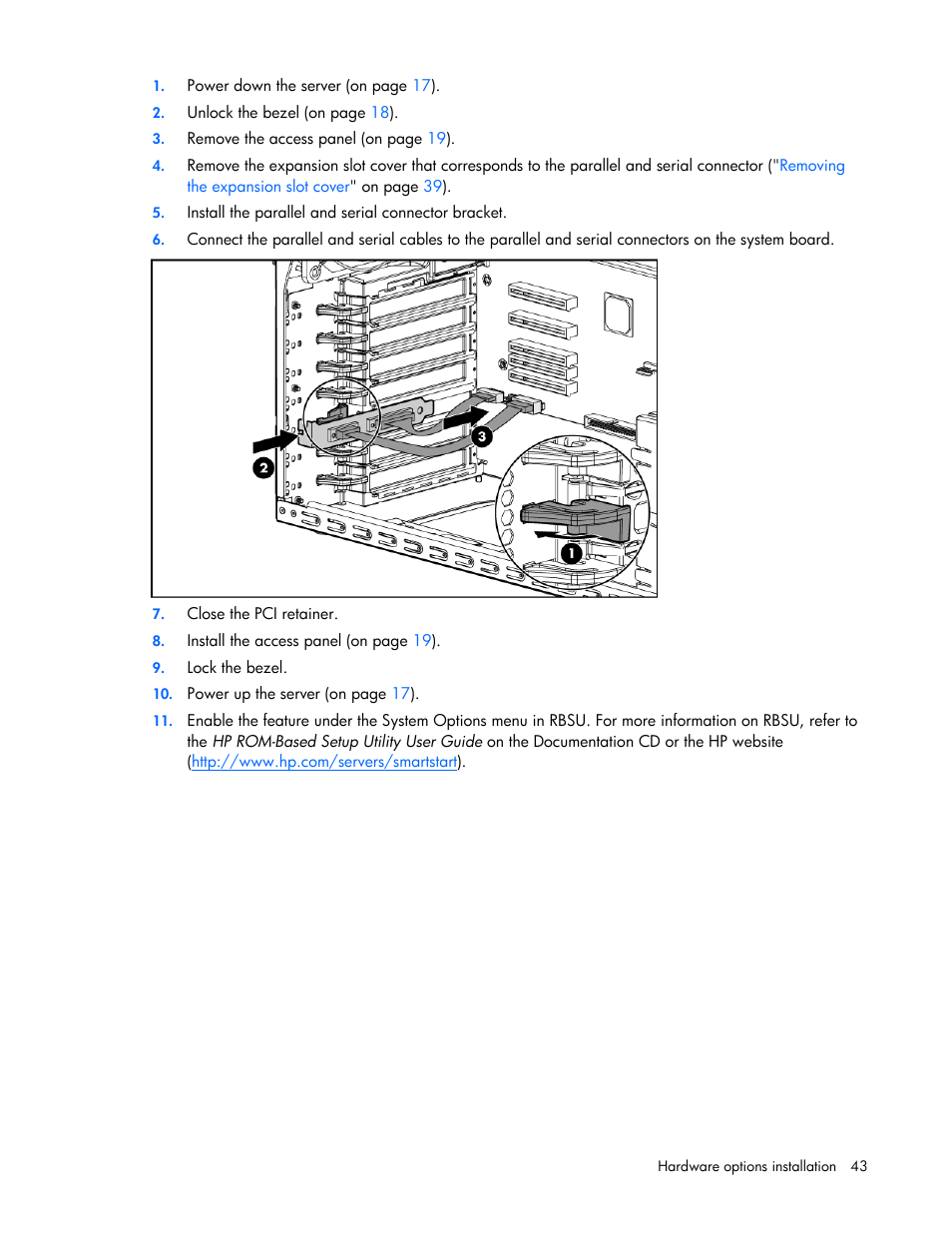 HP ProLiant ML310 G5 Server User Manual | Page 43 / 99