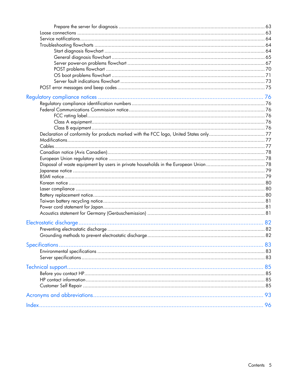 HP ProLiant ML310 G5 Server User Manual | Page 5 / 99