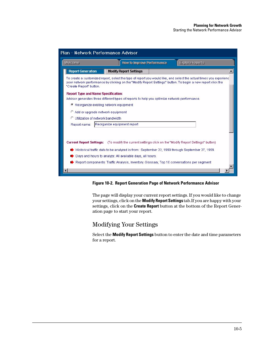 Modifying your settings, Modifying your settings -5 | HP TopTools for Hubs and Switches User Manual | Page 111 / 234