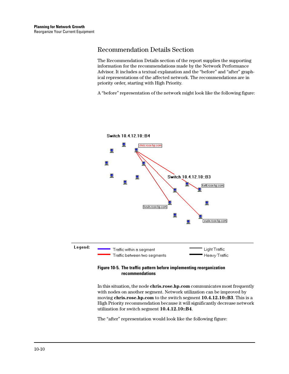 Recommendation details section, Recommendation details section -10 | HP TopTools for Hubs and Switches User Manual | Page 116 / 234