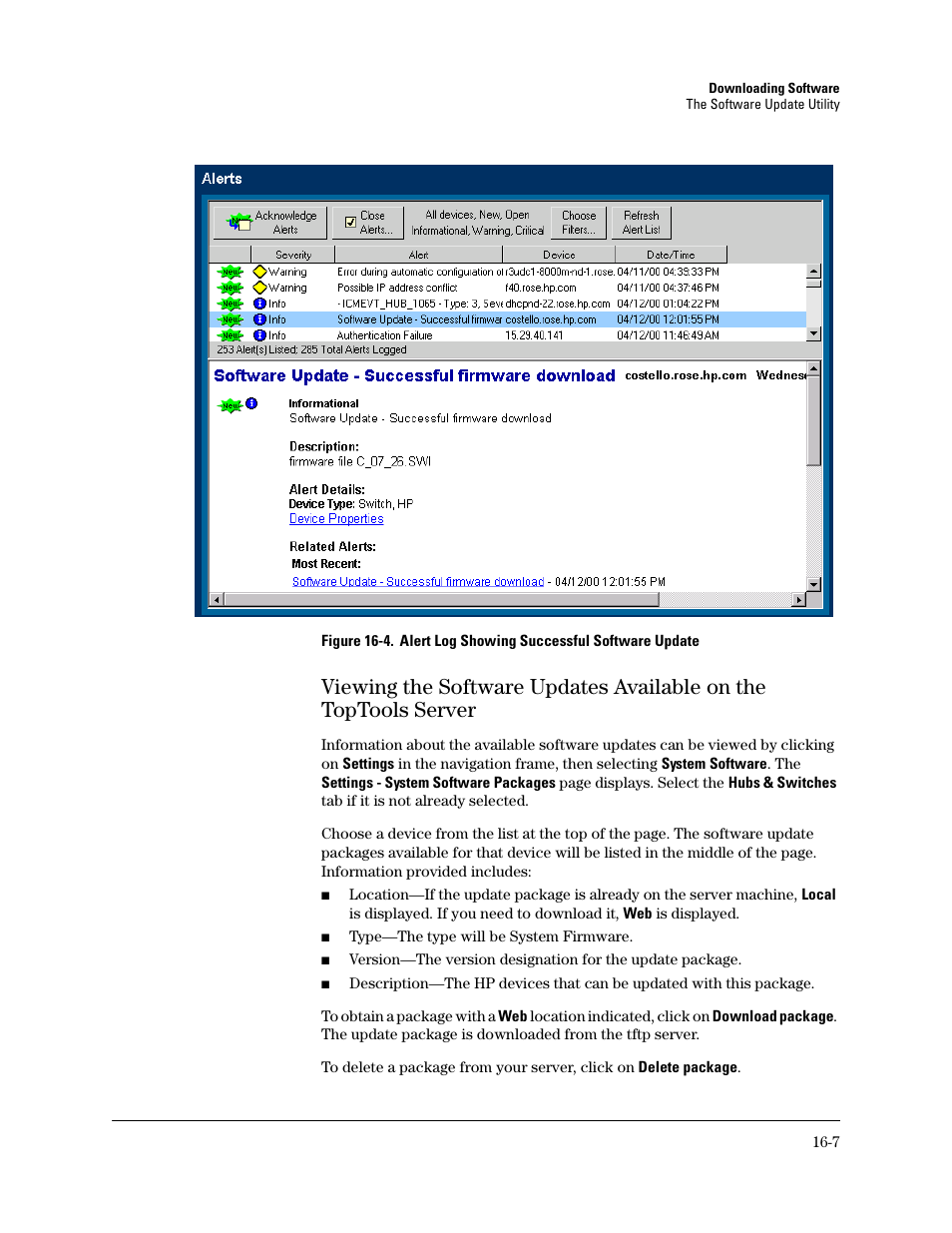 HP TopTools for Hubs and Switches User Manual | Page 215 / 234