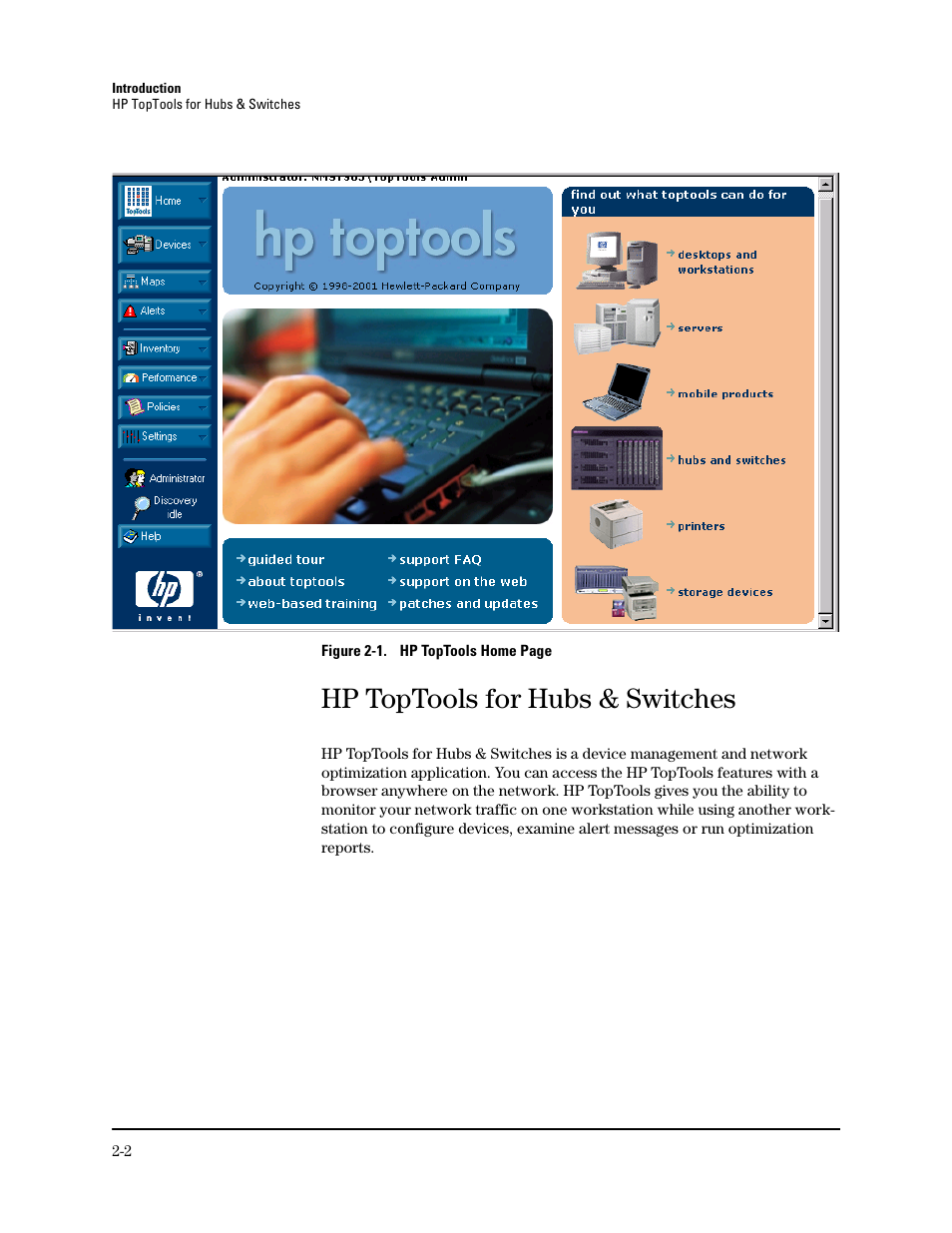 Hp toptools for hubs & switches | HP TopTools for Hubs and Switches User Manual | Page 24 / 234