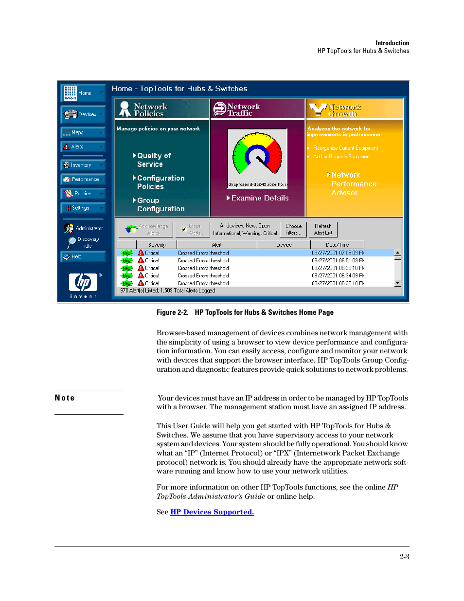 HP TopTools for Hubs and Switches User Manual | Page 25 / 234