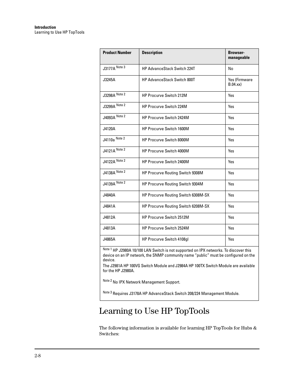 Learning to use hp toptools | HP TopTools for Hubs and Switches User Manual | Page 30 / 234