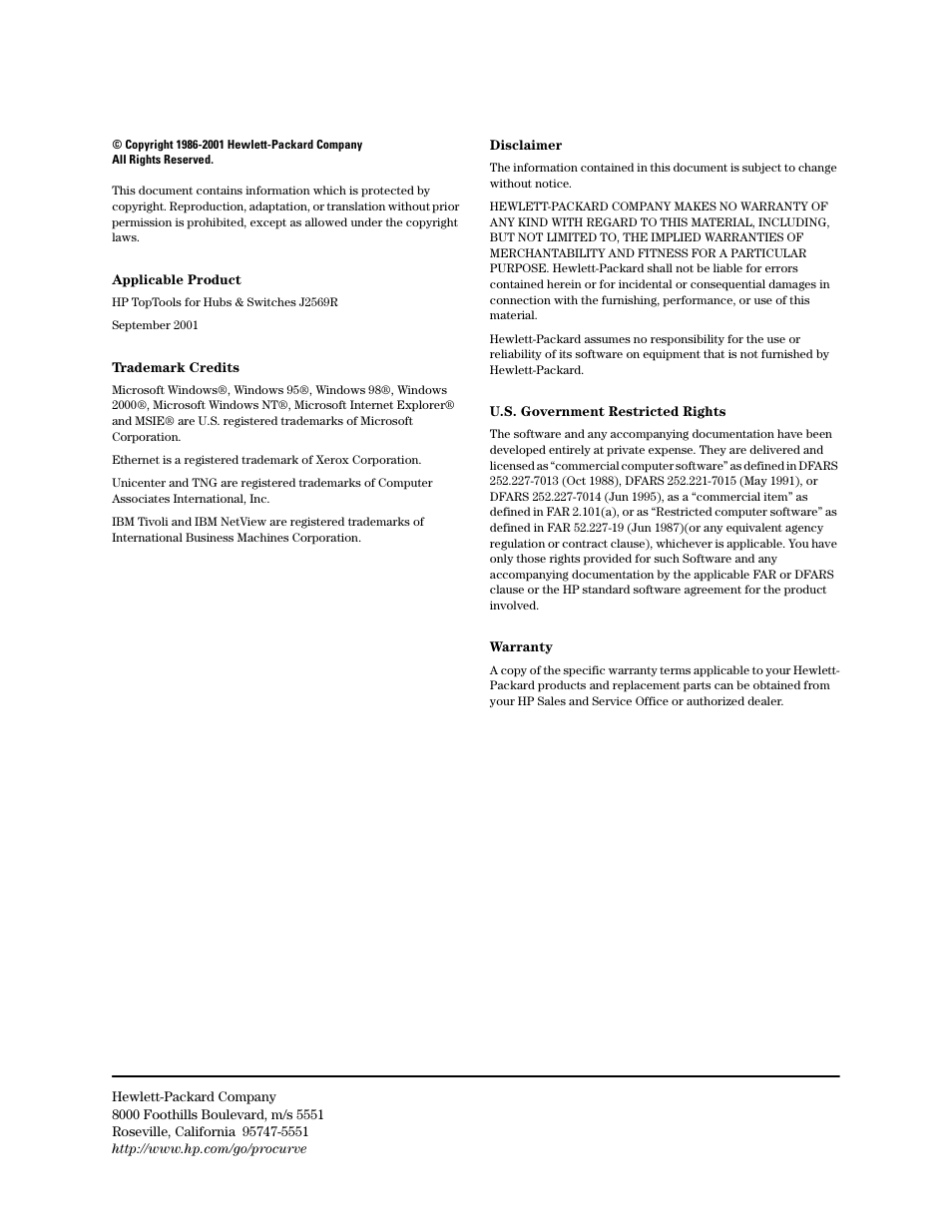 Notices | HP TopTools for Hubs and Switches User Manual | Page 4 / 234