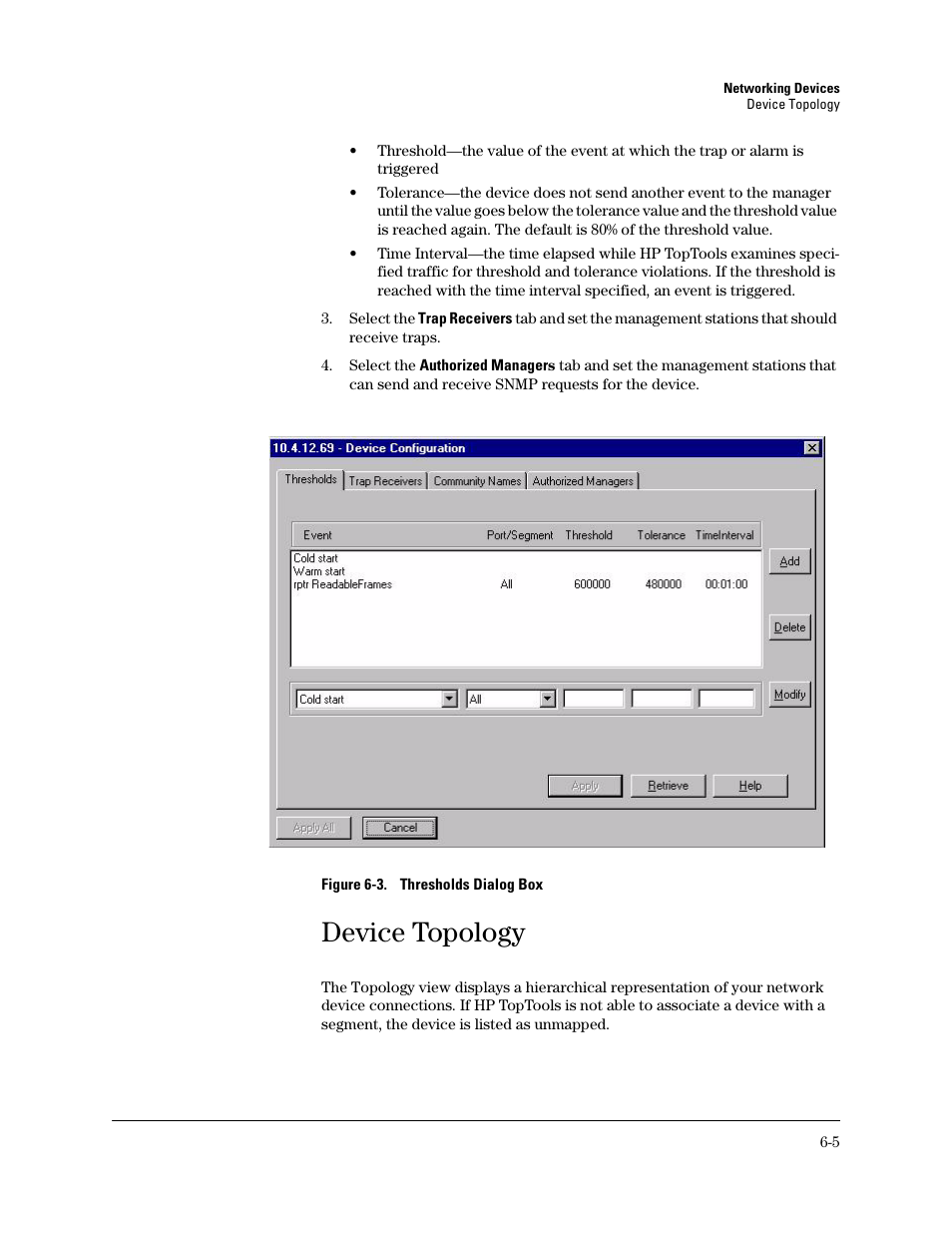 Device topology | HP TopTools for Hubs and Switches User Manual | Page 57 / 234