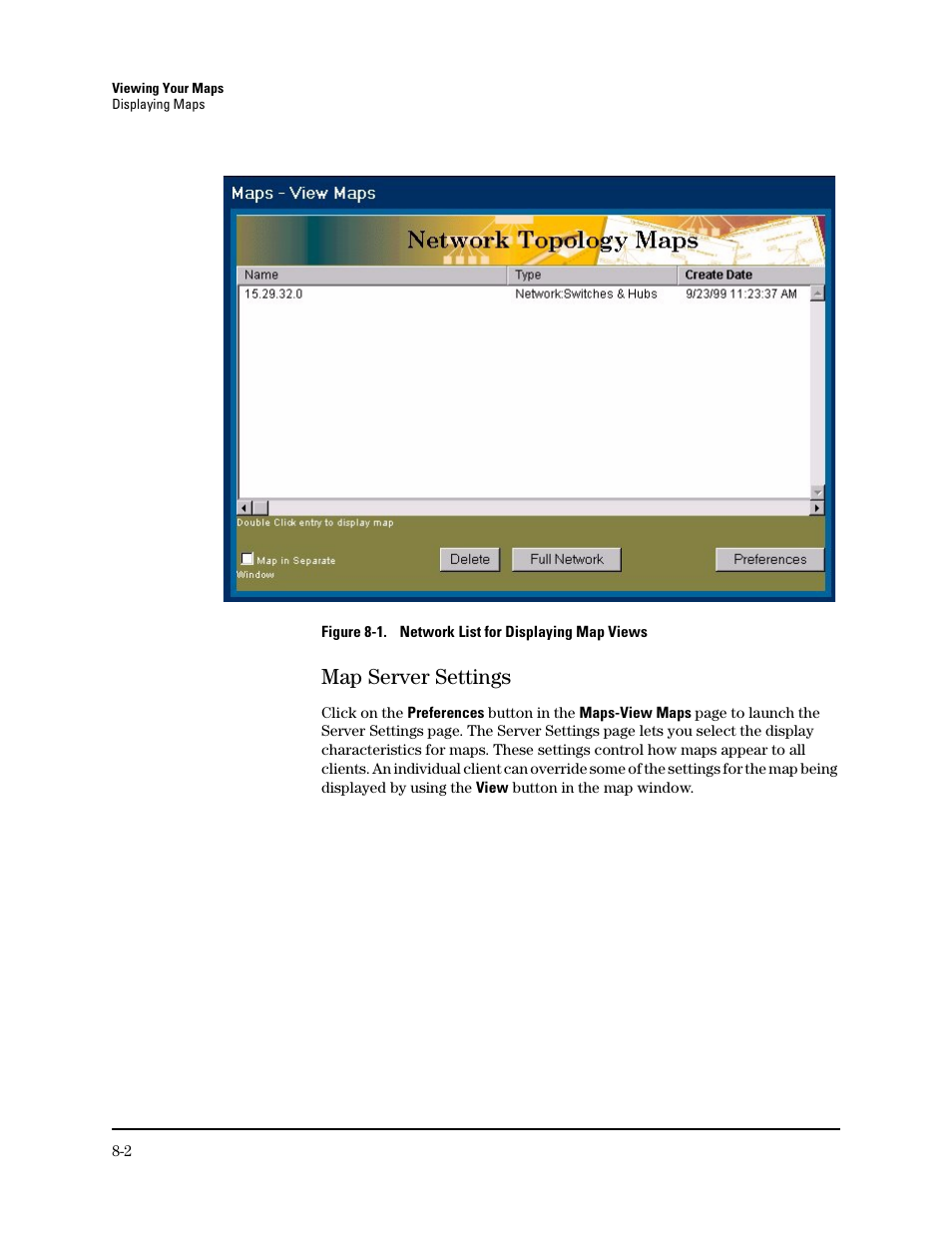 Map server settings, Map server settings -2 | HP TopTools for Hubs and Switches User Manual | Page 80 / 234