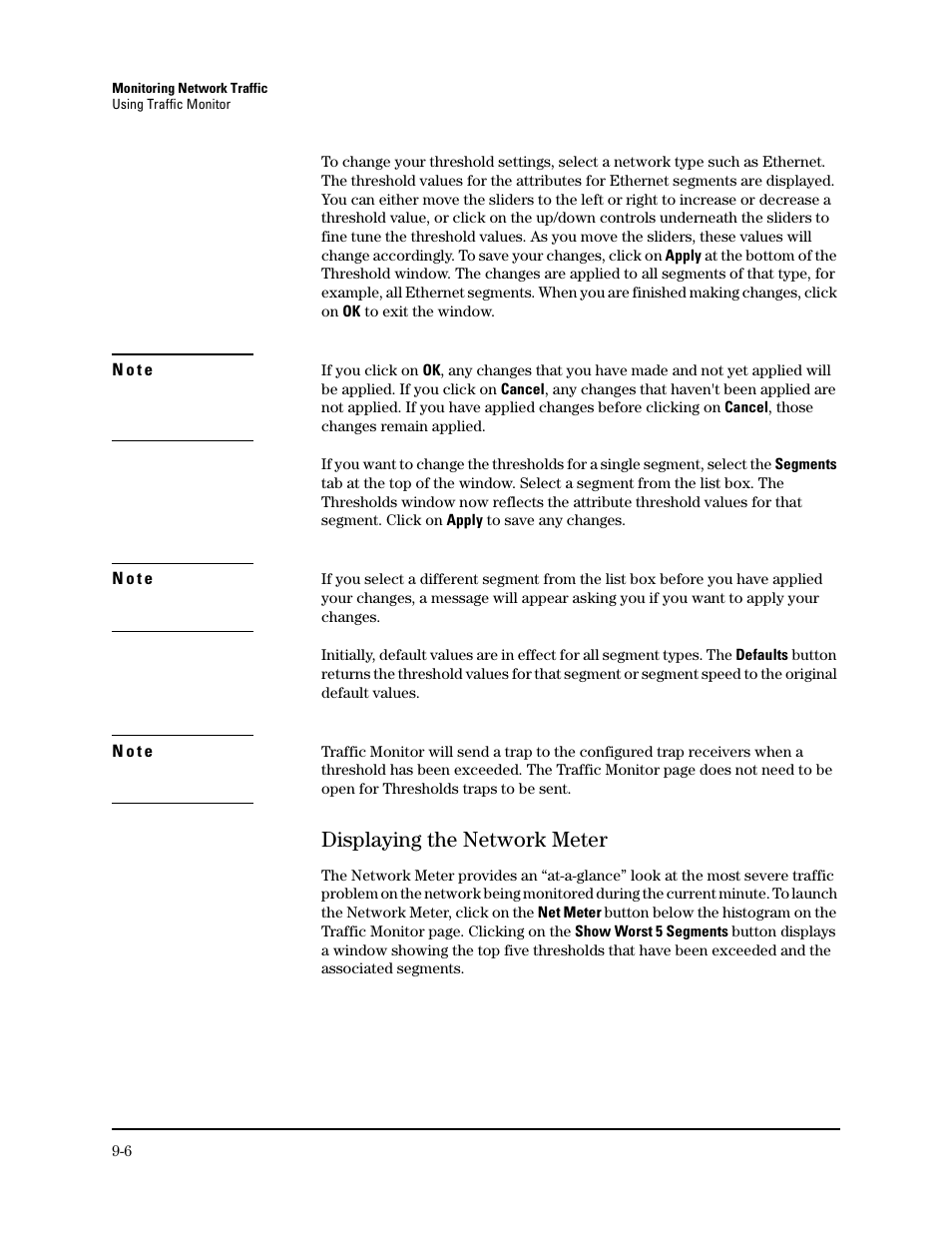 Displaying the network meter, Displaying the network meter -6 | HP TopTools for Hubs and Switches User Manual | Page 94 / 234