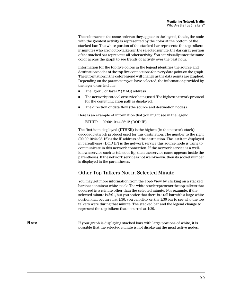 Other top talkers not in selected minute, Other top talkers not in selected minute -9 | HP TopTools for Hubs and Switches User Manual | Page 97 / 234