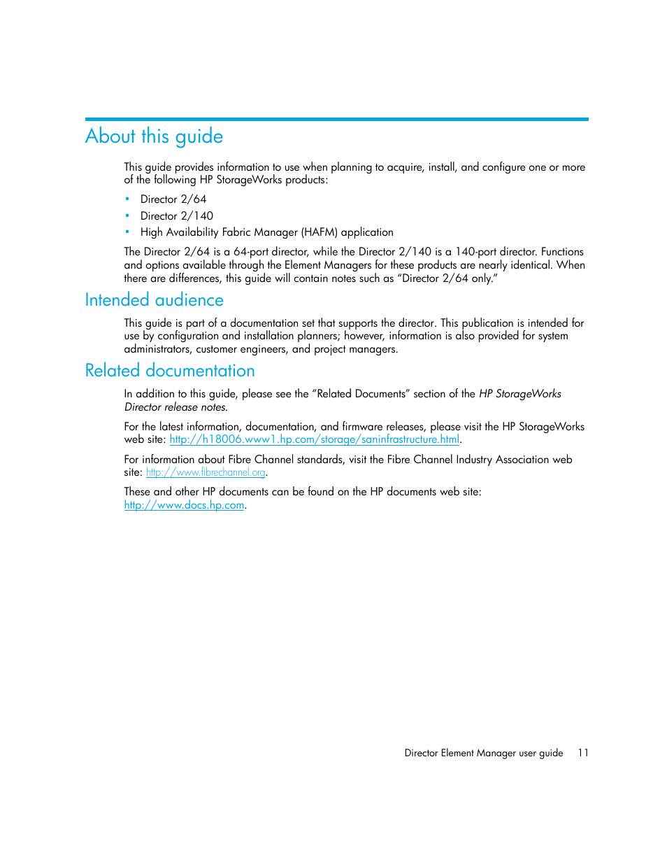 HP StorageWorks 2.140 Director Switch User Manual | Page 11 / 246